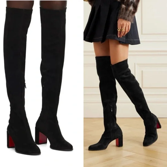 Christian Louboutin Stretchadoxa 70mm suede over the knee boots RETAIL 2,995